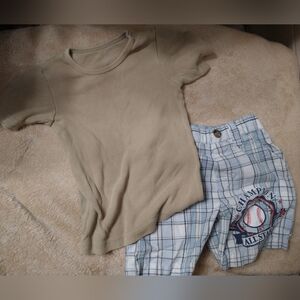 Kids Casual Tan Short Sleeve Tee